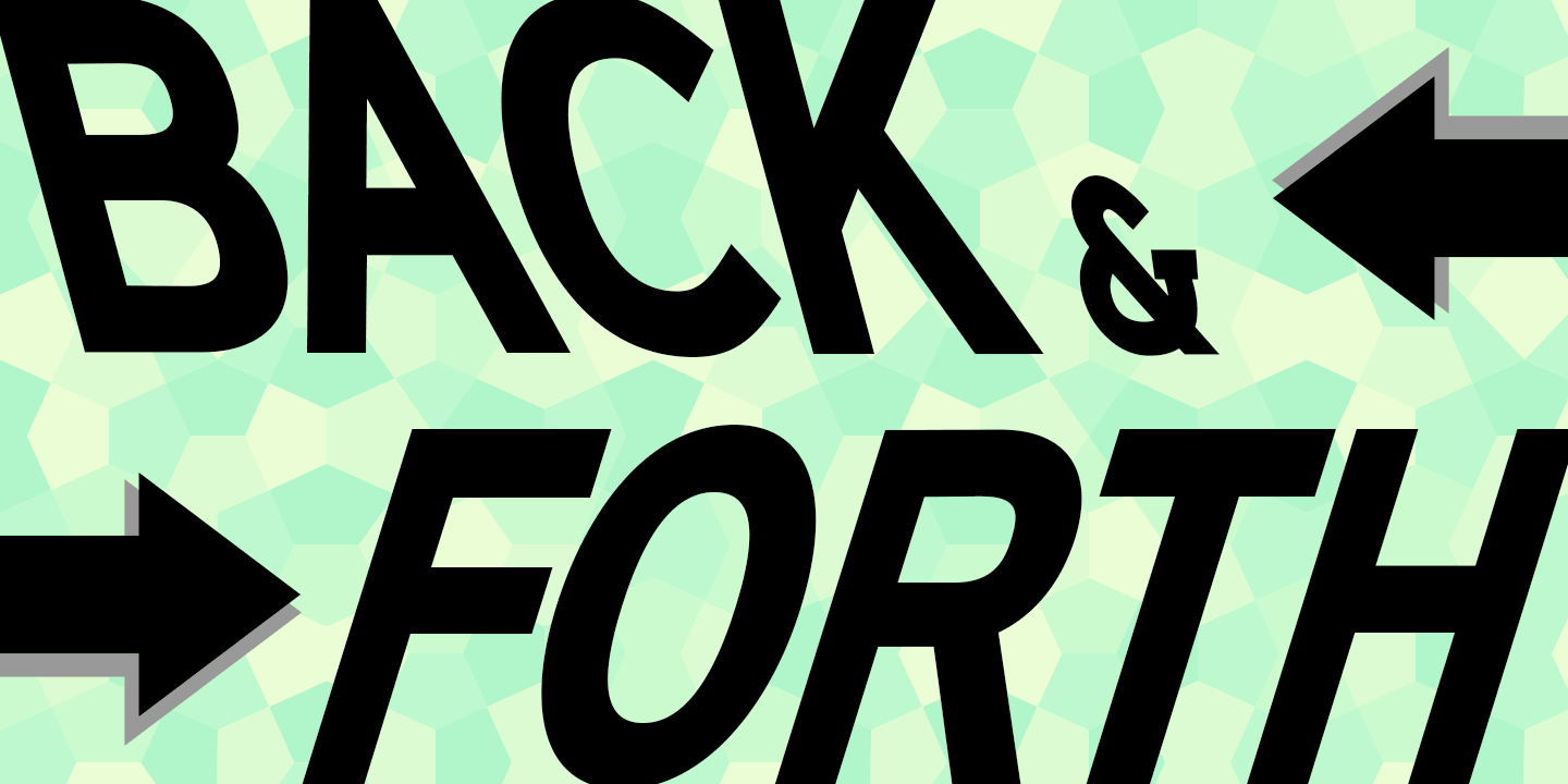 Fontspring | Back and Forth Fonts by A New Machine