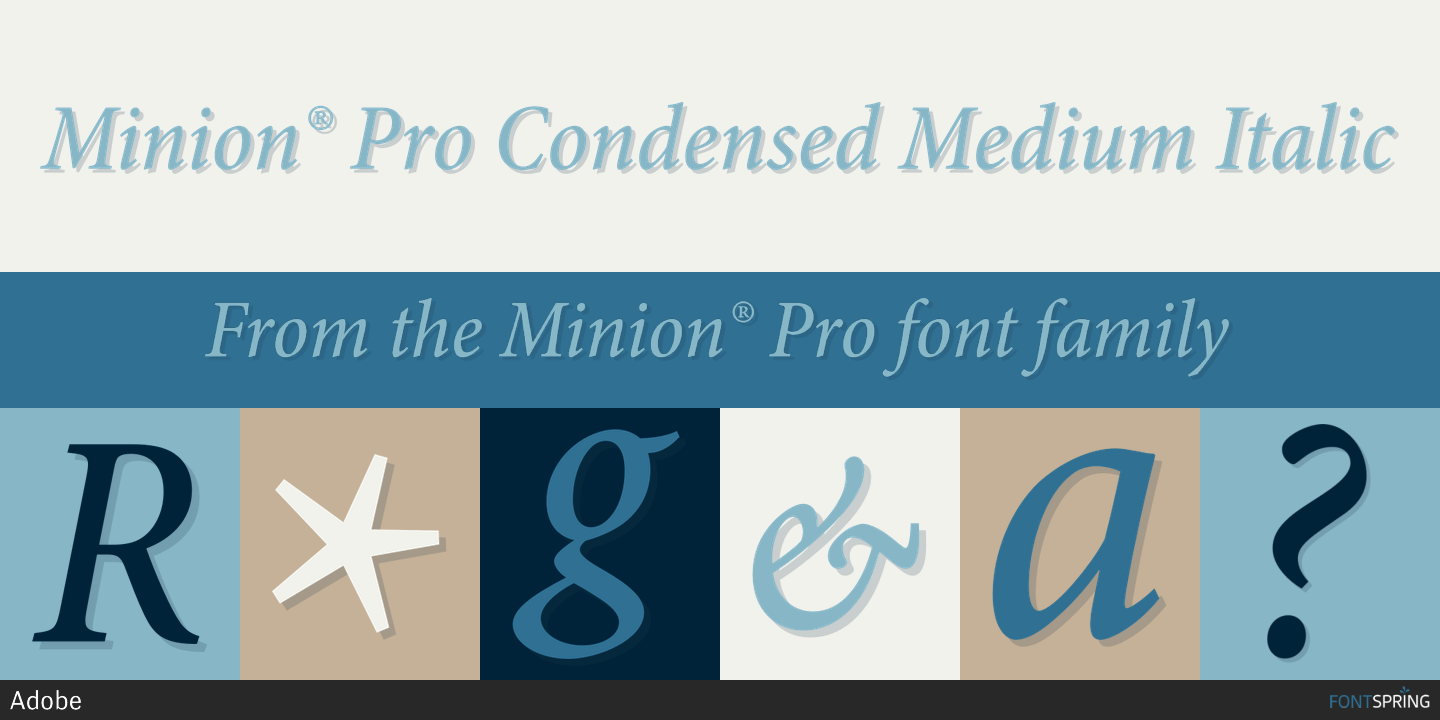 Adobe Minion Pro Font