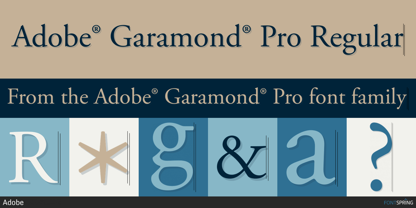 adobe garamond regular vs pro