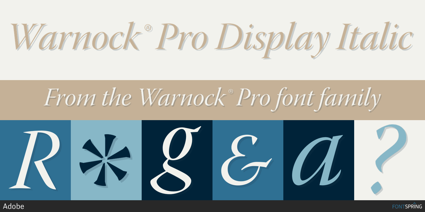 Warnock Pro Font Free Mac