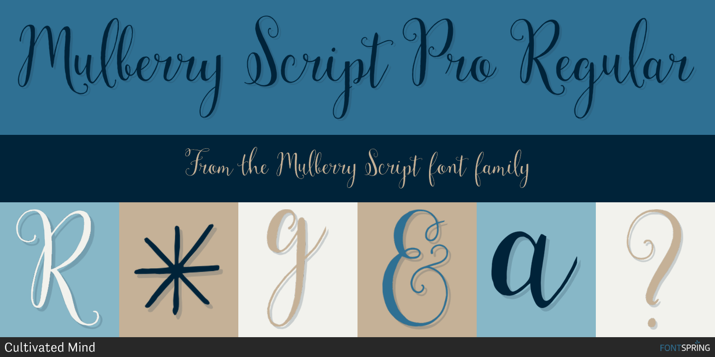 Free Font Mulberry Script