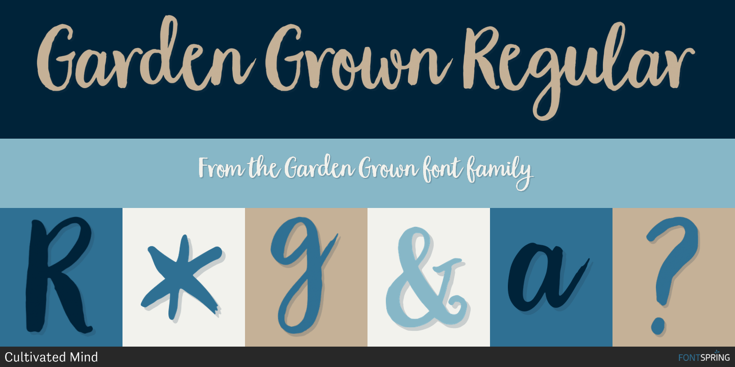 Similar Fonts To Garden Grown | Fontspring