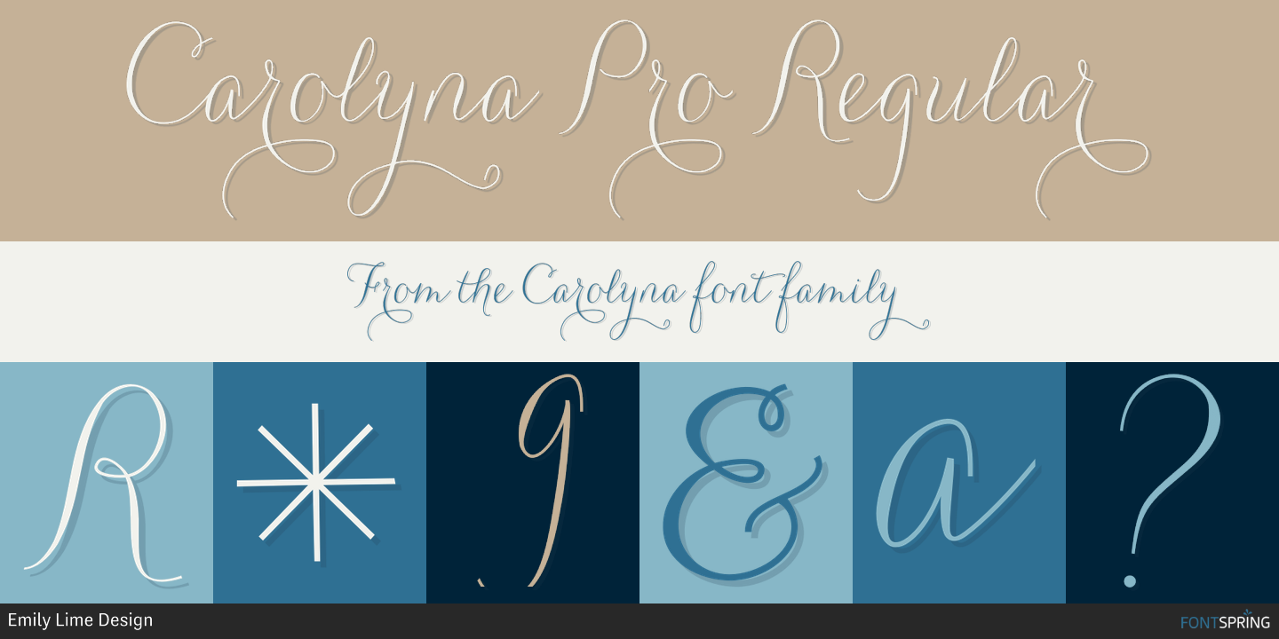carolyna curvy font free