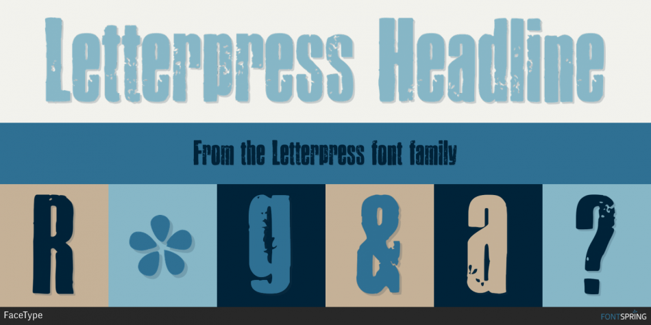 Letterpress Font Fontspring 