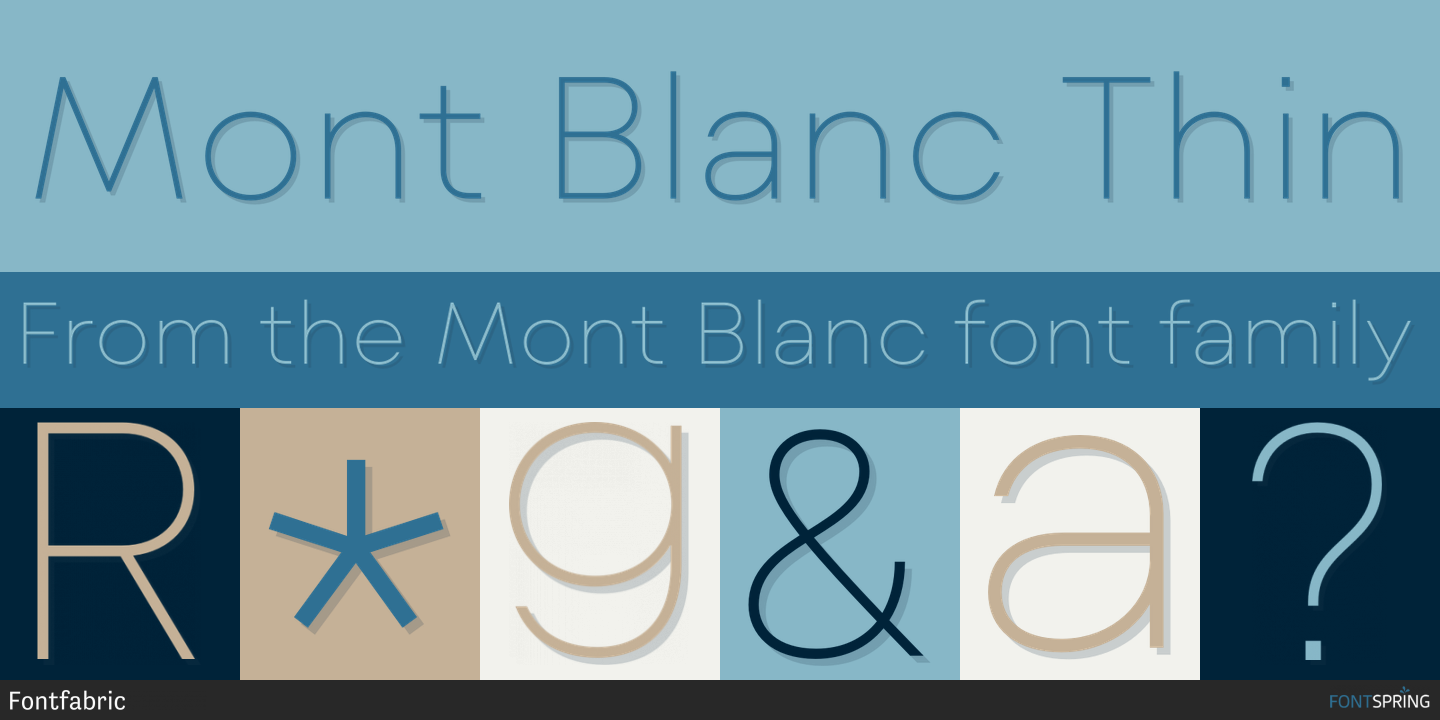 Similar Fonts To Mont Blanc | Fontspring