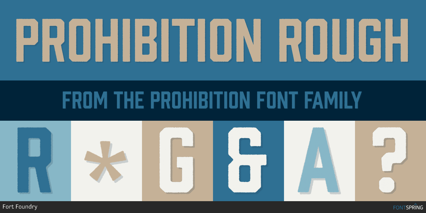 Prohibition Rough Font | Fontspring