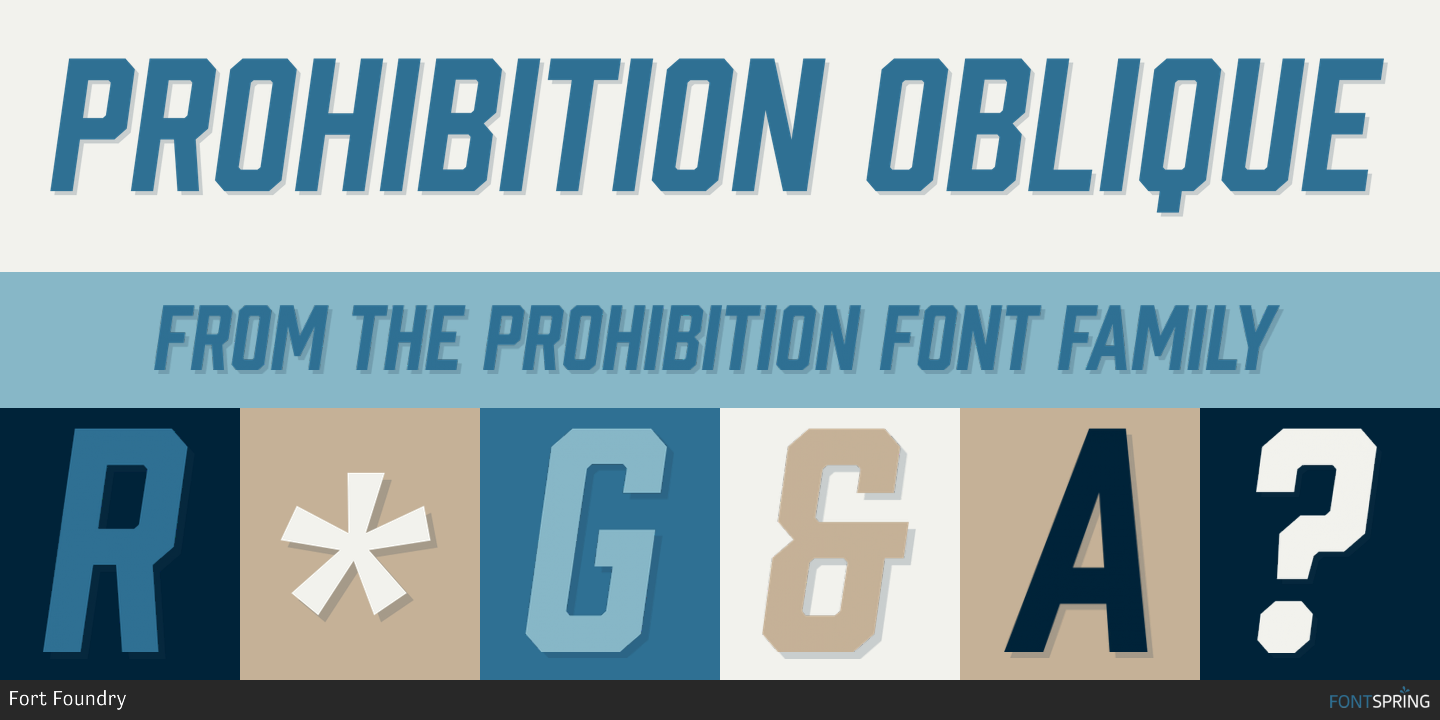 Prohibition Regular Font | Fontspring