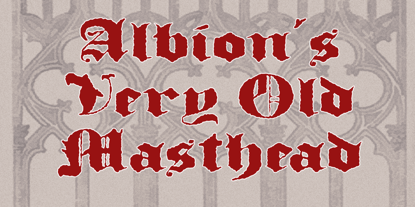 Albion S Very Old Masthead Font Fontspring