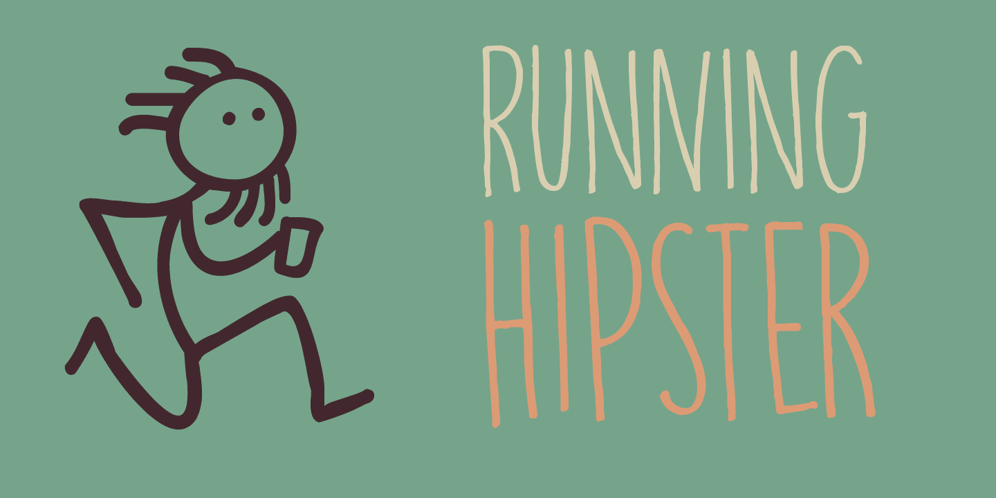 Running Hipster Font | Fontspring