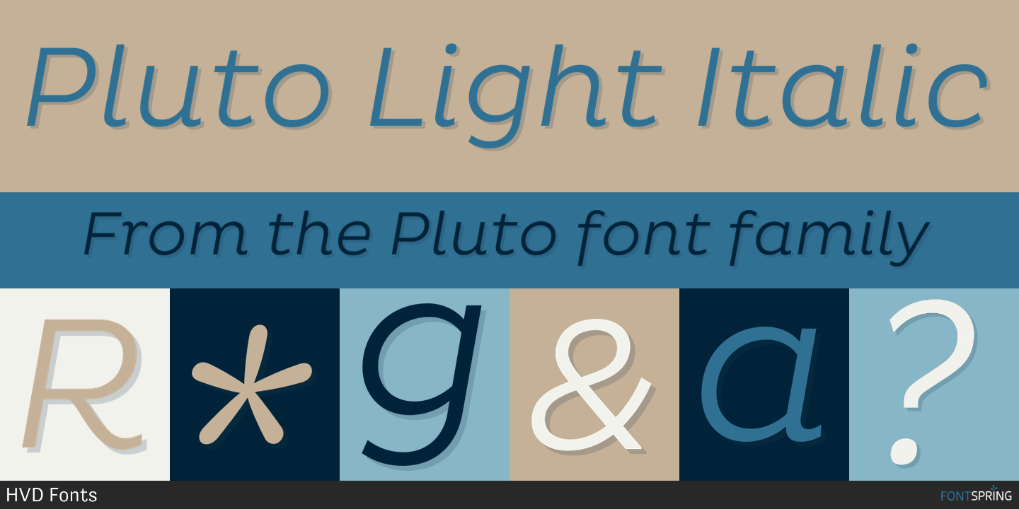 pluto light font