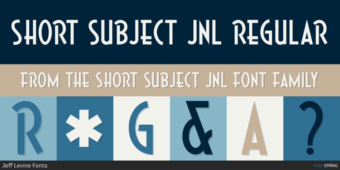 Similar Fonts To Short Subject Jnl Fontspring