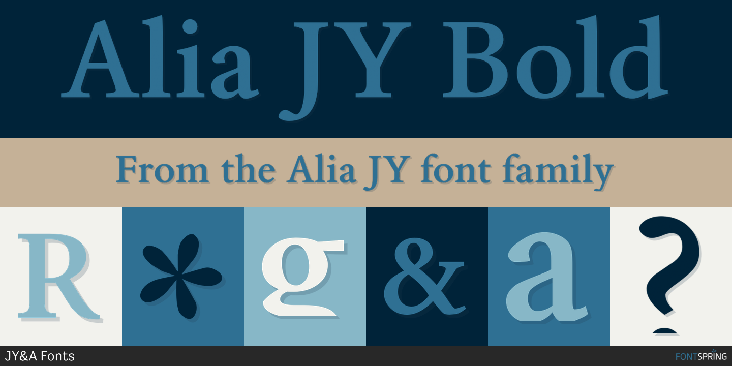 Fontspring Alia JY Fonts by JY A Fonts 