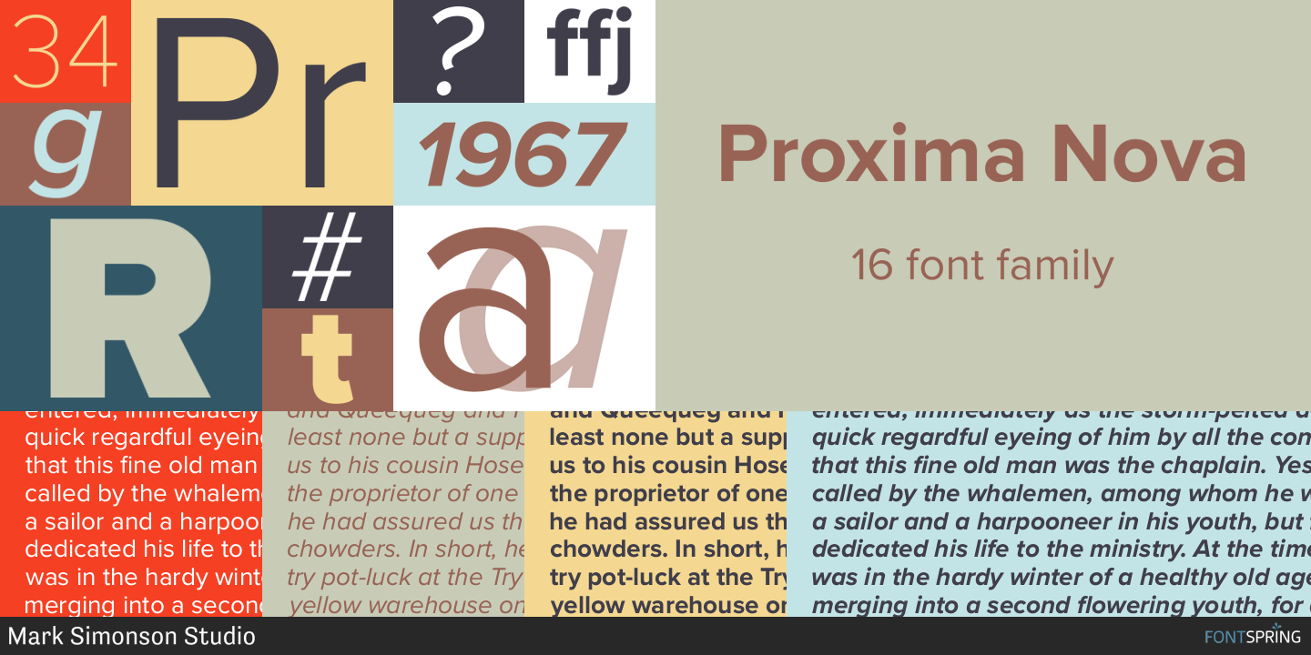 proxima nova free font family download