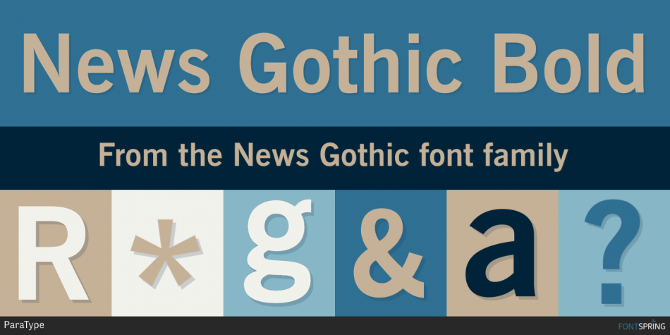 News Gothic Font | Fontspring