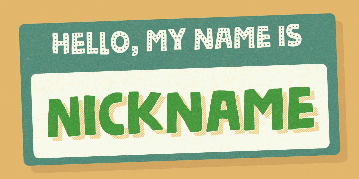  Nickname Font Fontspring