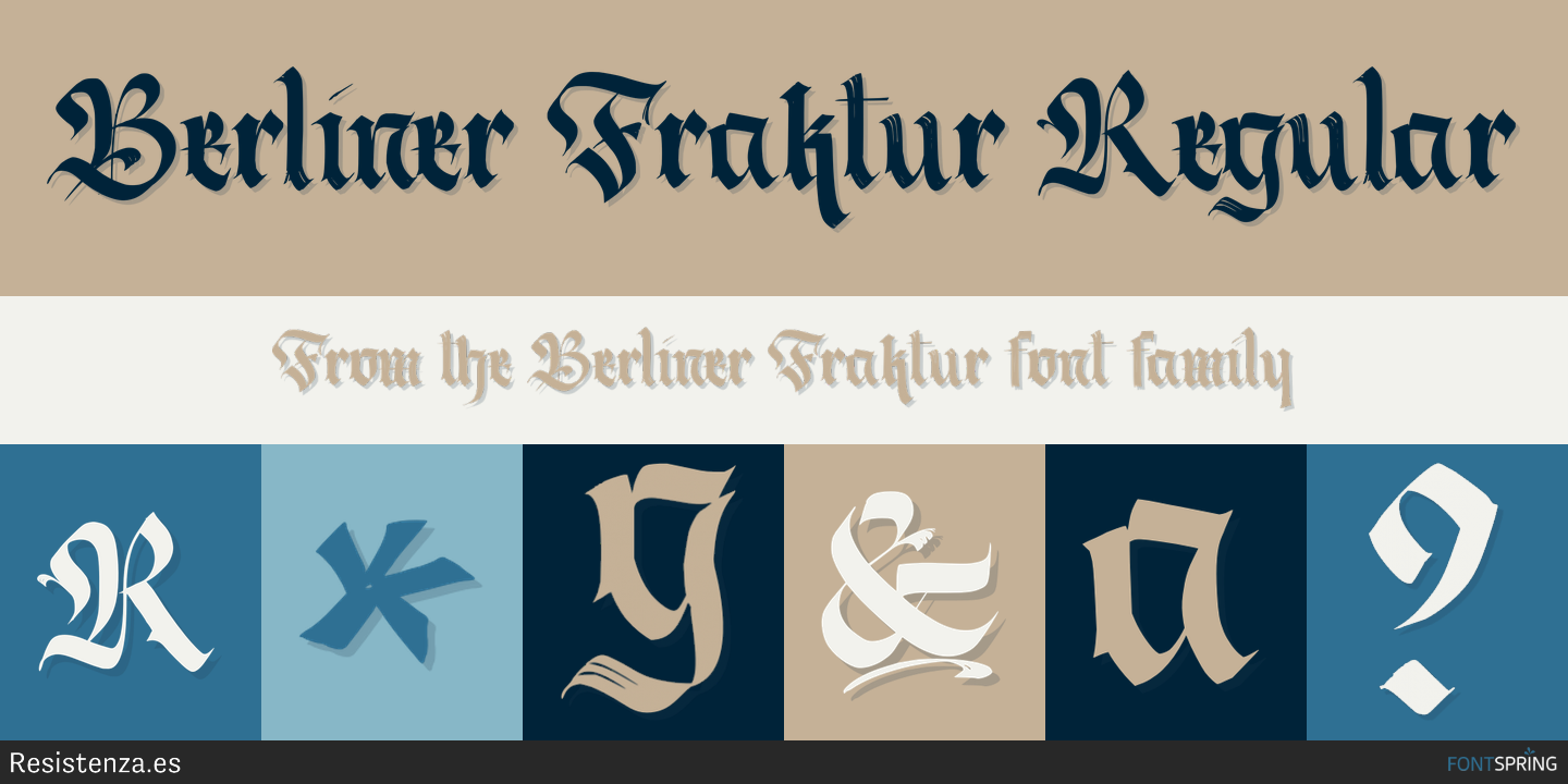 Similar Fonts To Berliner Fraktur Fontspring