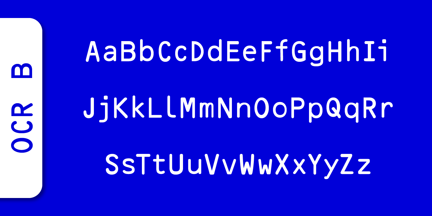 OCR B Font | Fontspring