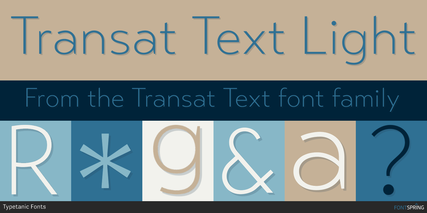 transat text font free download