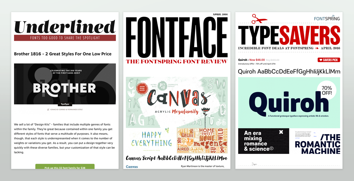 fonts for email newsletters